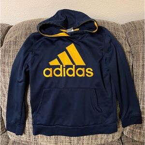 Adidas Kids Navy and Yellow Hoodie